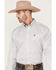 Cinch Men's Stretch Stripe Long Sleeve Button Down Western Shirt , White, hi-res