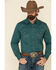 Image #1 - Wrangler Retro Men's Teal Solid Long Sleeve Western Shirt , , hi-res