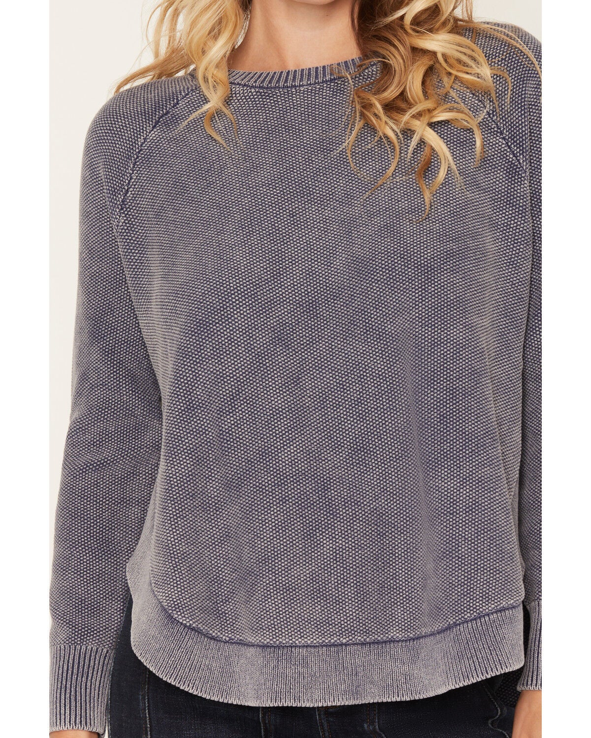 Image #3 - Cotton & Rye Women's Round Bottom Sweater, Blue, hi-res