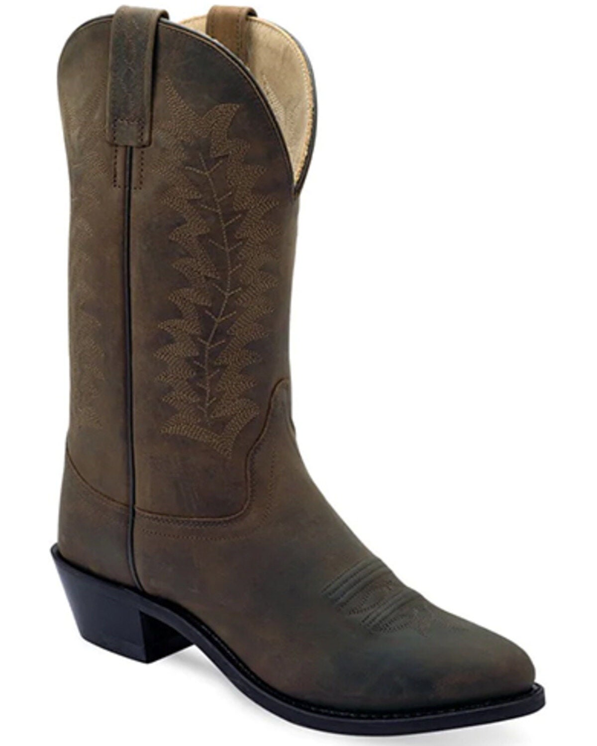 Old West Women's Western Boots - Round Toe, Brown, hi-res