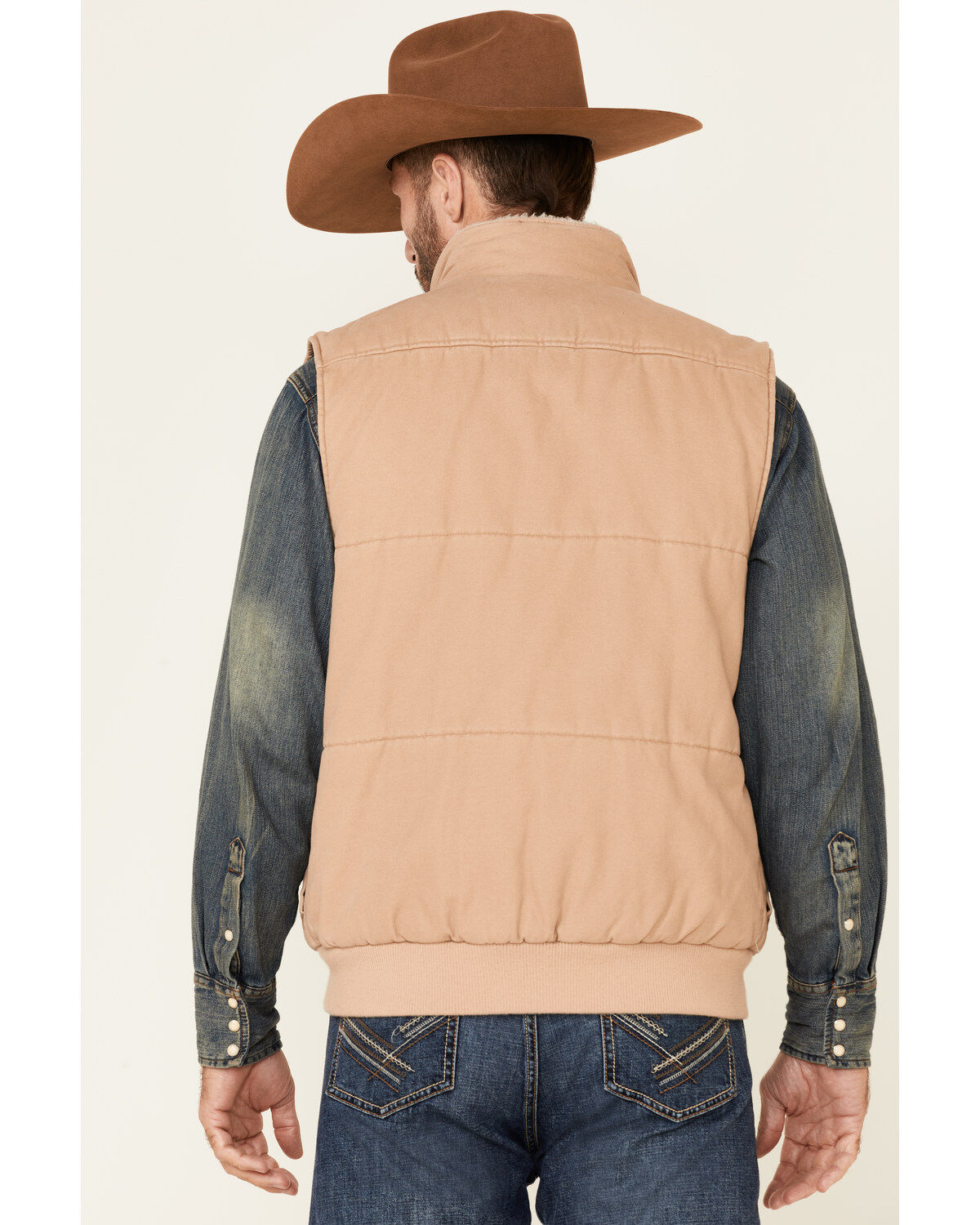 Image #4 - Powder River Outfitters Men's Tan CC Brushed Canvas Storm-Flap Vest, Tan, hi-res