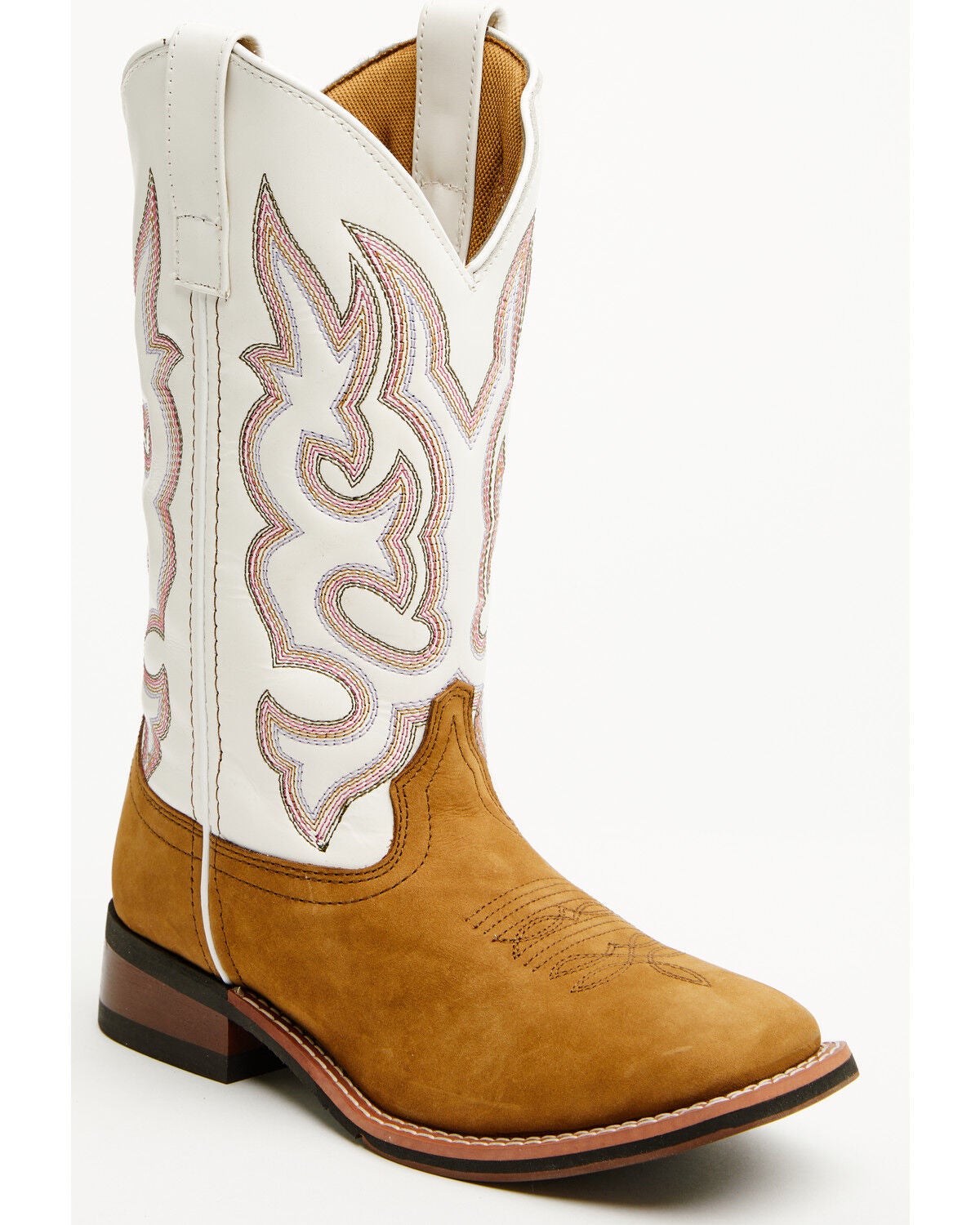 Laredo Women's Mesquite Western Performance Boots - Broad Square Toe, Taupe, hi-res