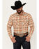 Pendleton Men's Wyatt Plaid Print Long Sleeve Snap Western Flannel Shirt, Tan, hi-res