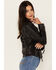 Mauritius Women's Christy Scatter Star Leather Jacket , Black/blue, hi-res