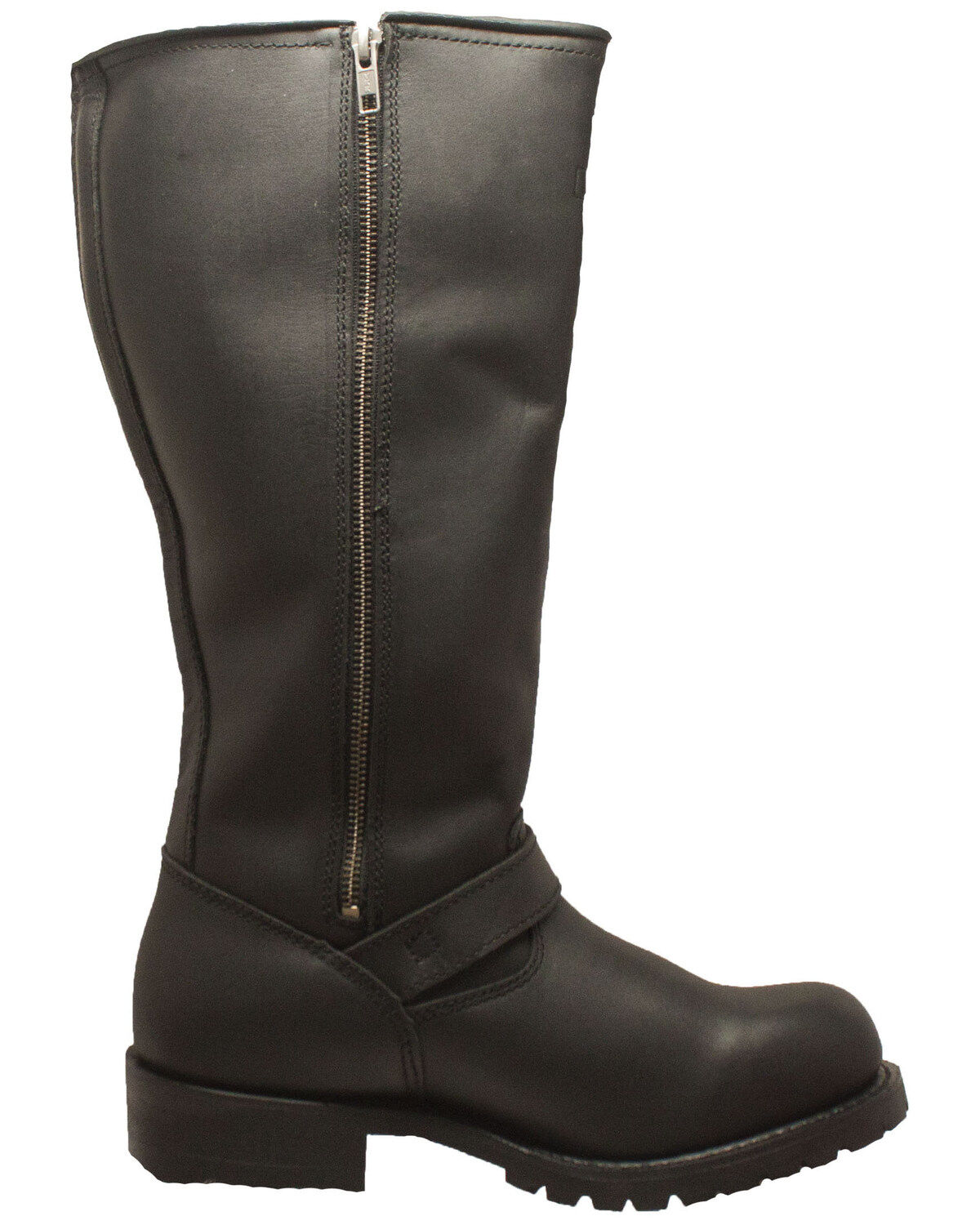 Image #2 - Ad Tec Men's Engineer Biker Boots - Round Toe, Black, hi-res