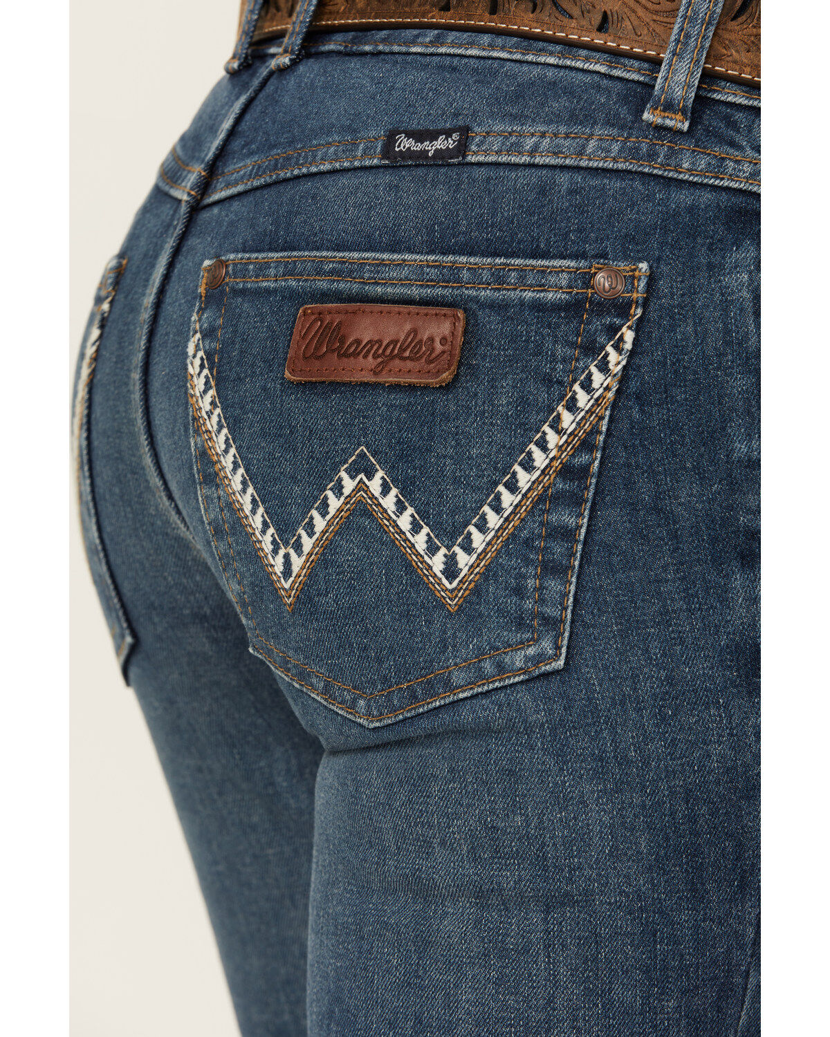 Image #2 - Wrangler Retro Women's Mae Medium Wash Mid Rise Stretch Bootcut Jeans, Medium Wash, hi-res