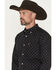 Image #2 - Ariat Men's Wrinkle Free Asher Geo Print Long Sleeve Button-Down Western Shirt - Tall, Black, hi-res