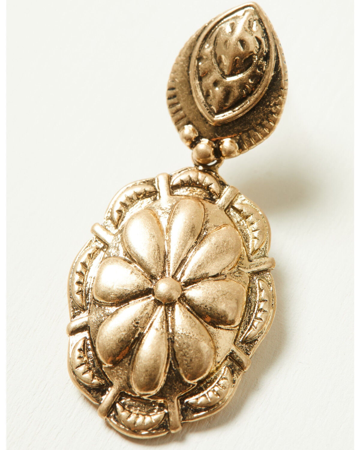 Image #2 - Lainey Wilson Women's Concho Earrings, Gold, hi-res