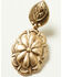 Image #2 - Lainey Wilson Women's Concho Earrings, Gold, hi-res