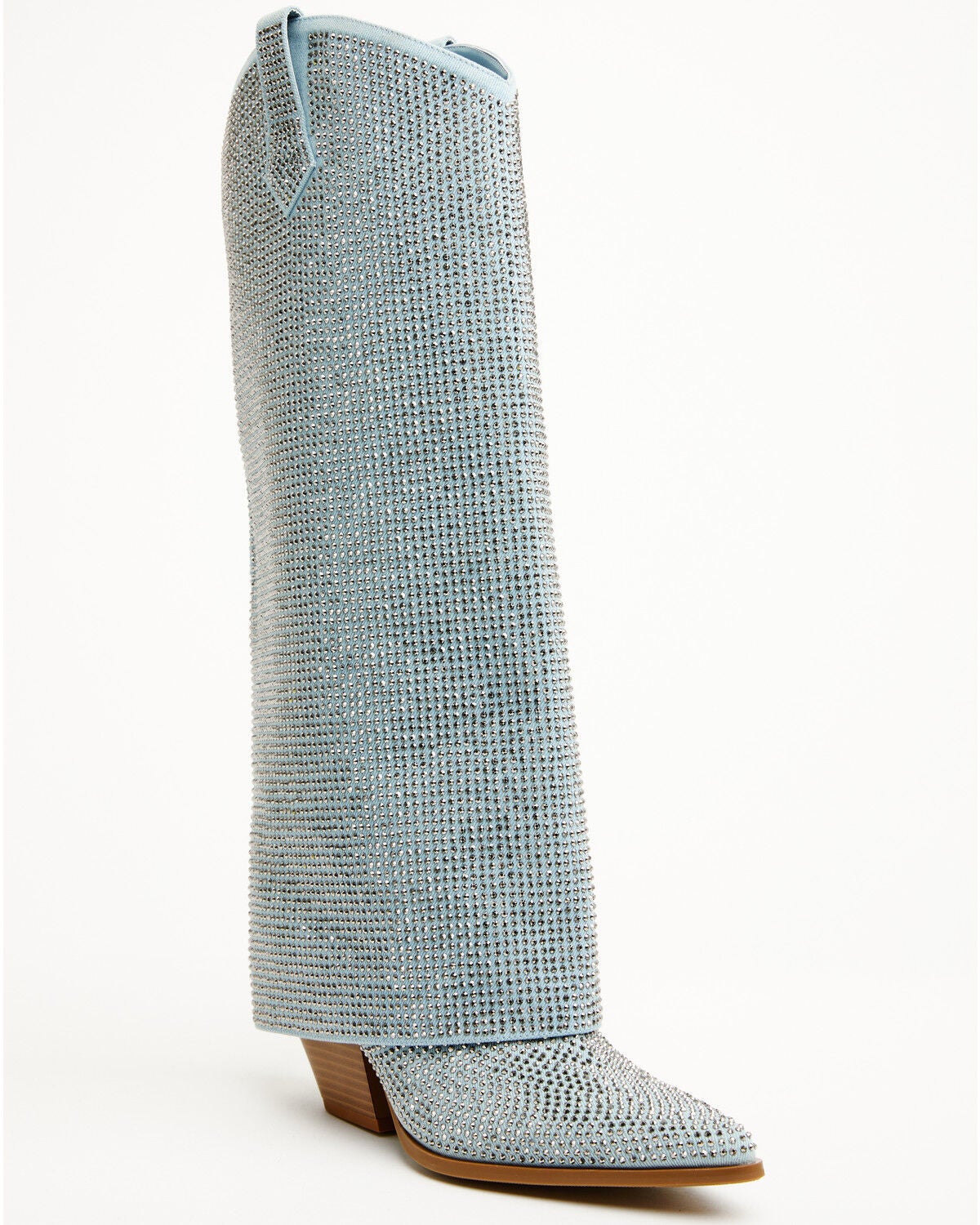 Azalea Wang Women's Banian Tall Western Boots - Snip Toe, Blue, hi-res