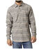 Image #1 - Kimes Ranch Men's Ortega Southwestern Striped Long Sleeve Button-Down Western Shirt, Grey, hi-res