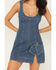 Image #3 - Show Me Your Mumu Women's Bridgeport Sleeveless Bow Denim Mini Dress, Dark Wash, hi-res