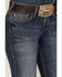 Ariat Women's Medium Wash Mid Rise Alana Slim Wide Trouser Jeans, Blue, hi-res