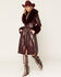 Image #1 - Azalea Wang Women's Kaya Faux Fur Crinkle Coat, Burgundy, hi-res