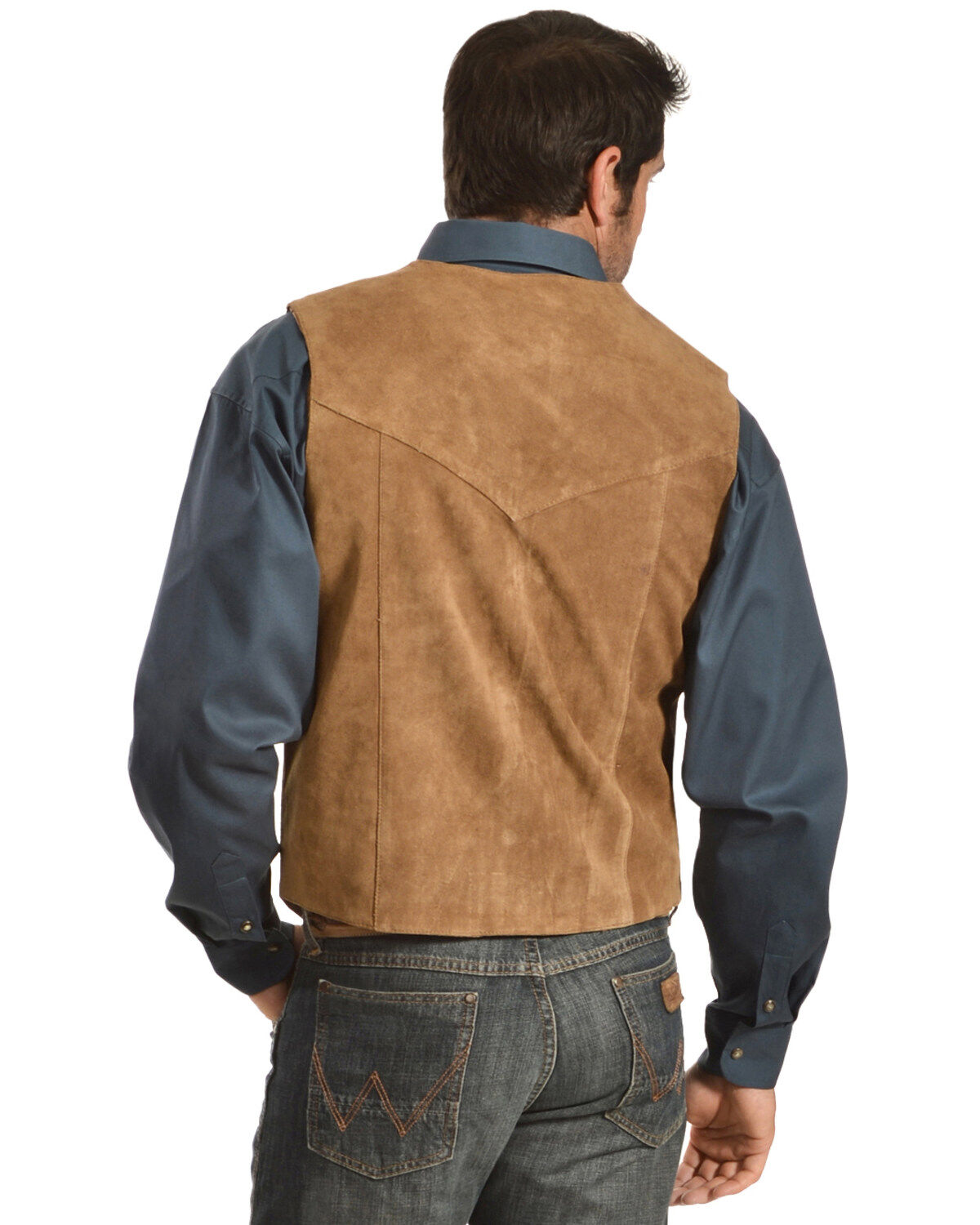 Image #3 - Liberty Wear Men's Suede Western Vest, Brown, hi-res