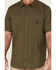 Hawx Men's Solid Twill Short Sleeve Button-Down Work Shirt , Olive, hi-res