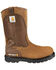 Carhartt Men's Waterproof Wellington Pull On Work Boots - Round Toe, Bison, hi-res