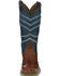 Image #3 - Tony Lama Men's Brown/Blue Full Quill Ostrich Cowboy Boots - Square Toe, , hi-res