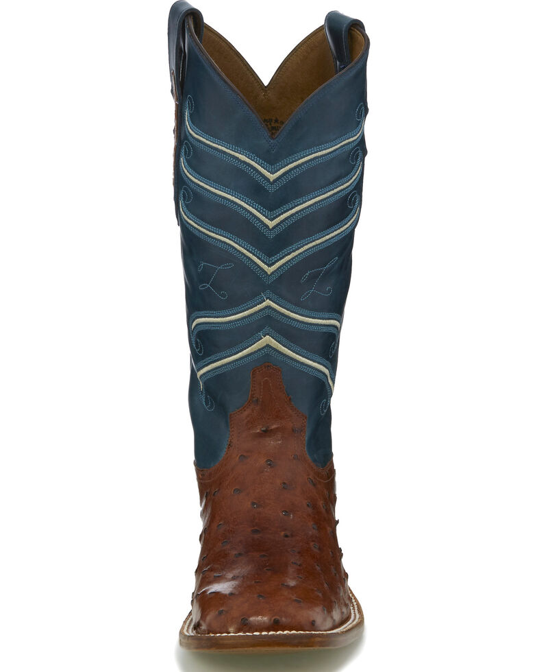 tony lama full quill ostrich boots square toe