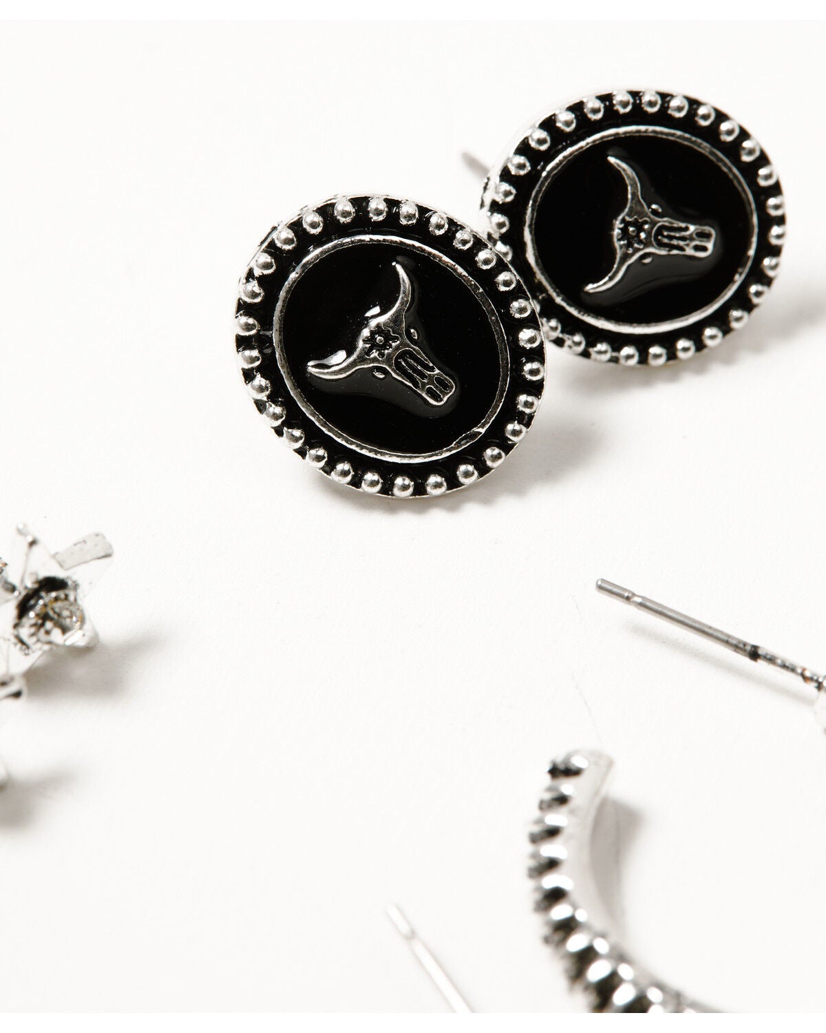 Image #3 - Shyanne Women's Arrows and Star Earring Set - 10 Piece, Silver, hi-res