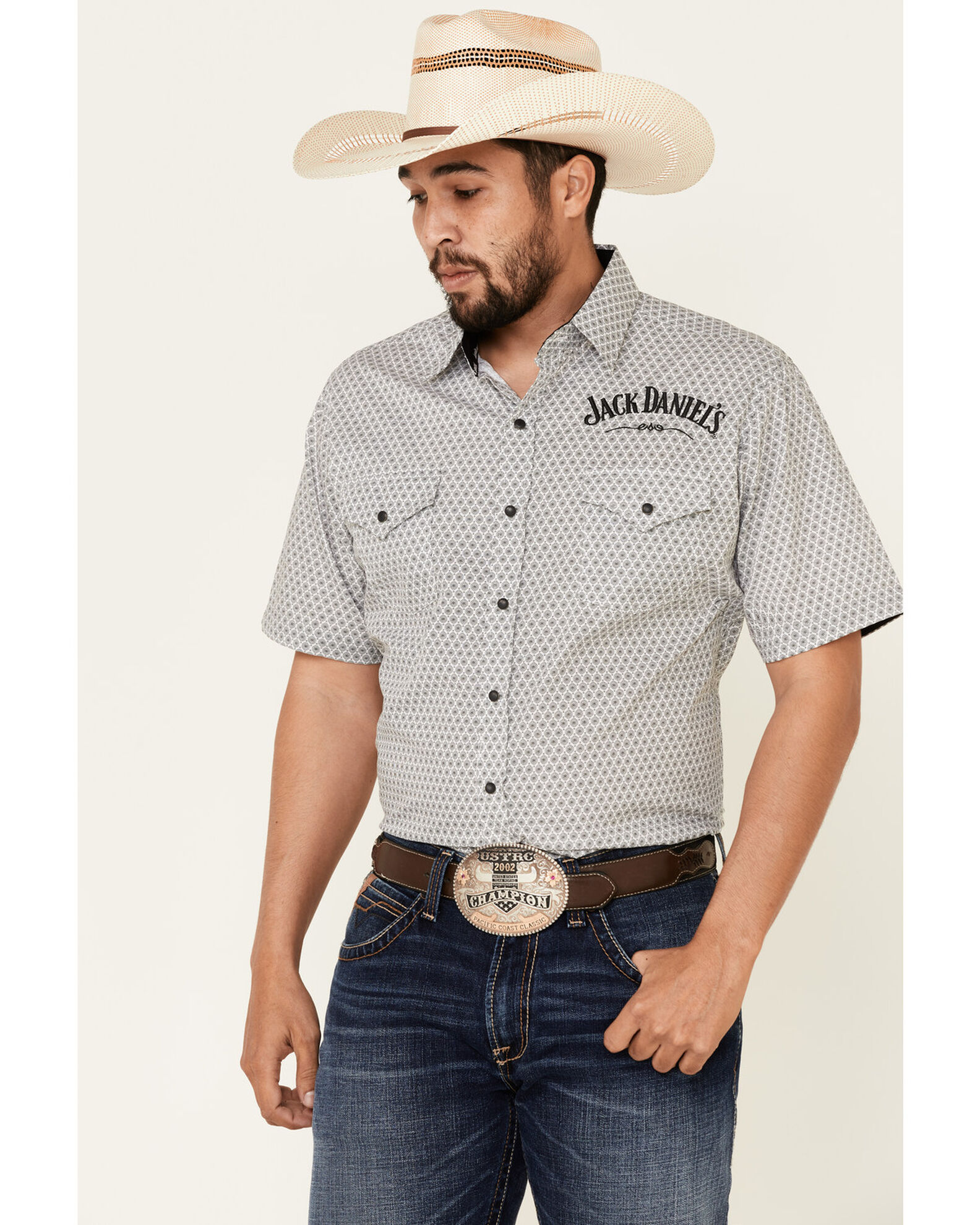 Jack Daniel's Men's Geo Print Short Sleeve Western Shirt | Boot Barn