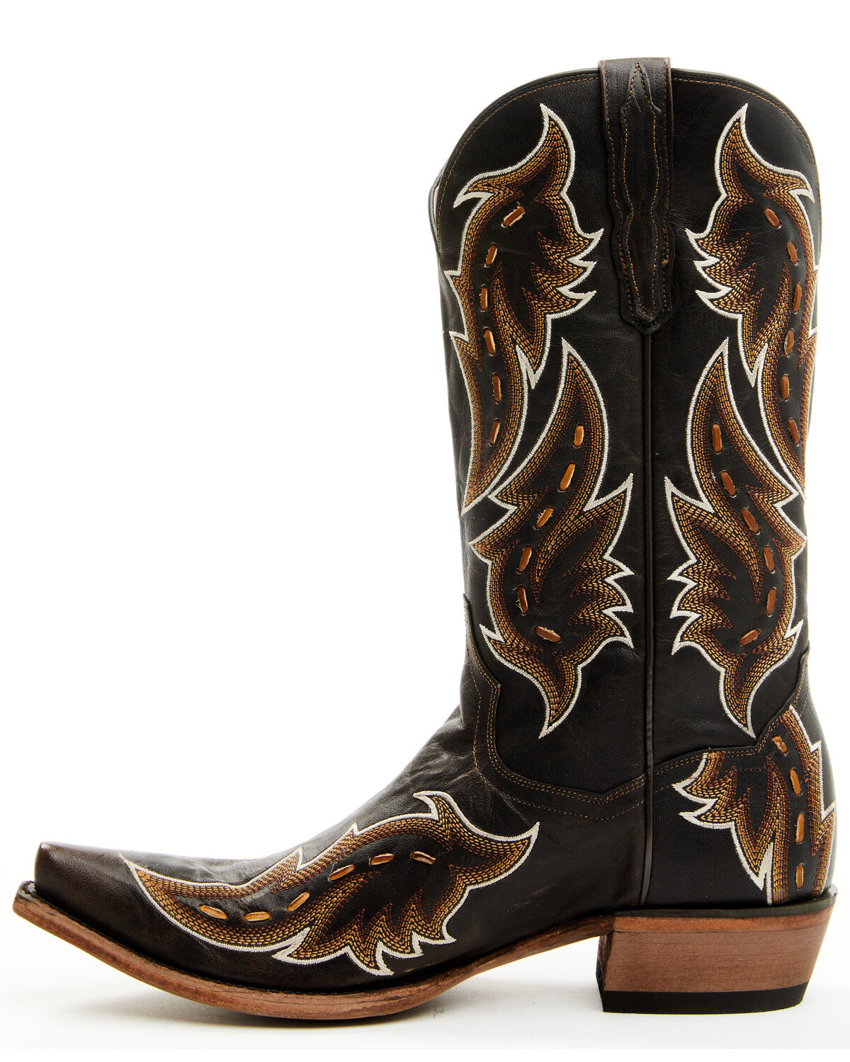 Image #3 - Dan Post Men's Racer Tall Western Boots - Snip Toe, Black, hi-res