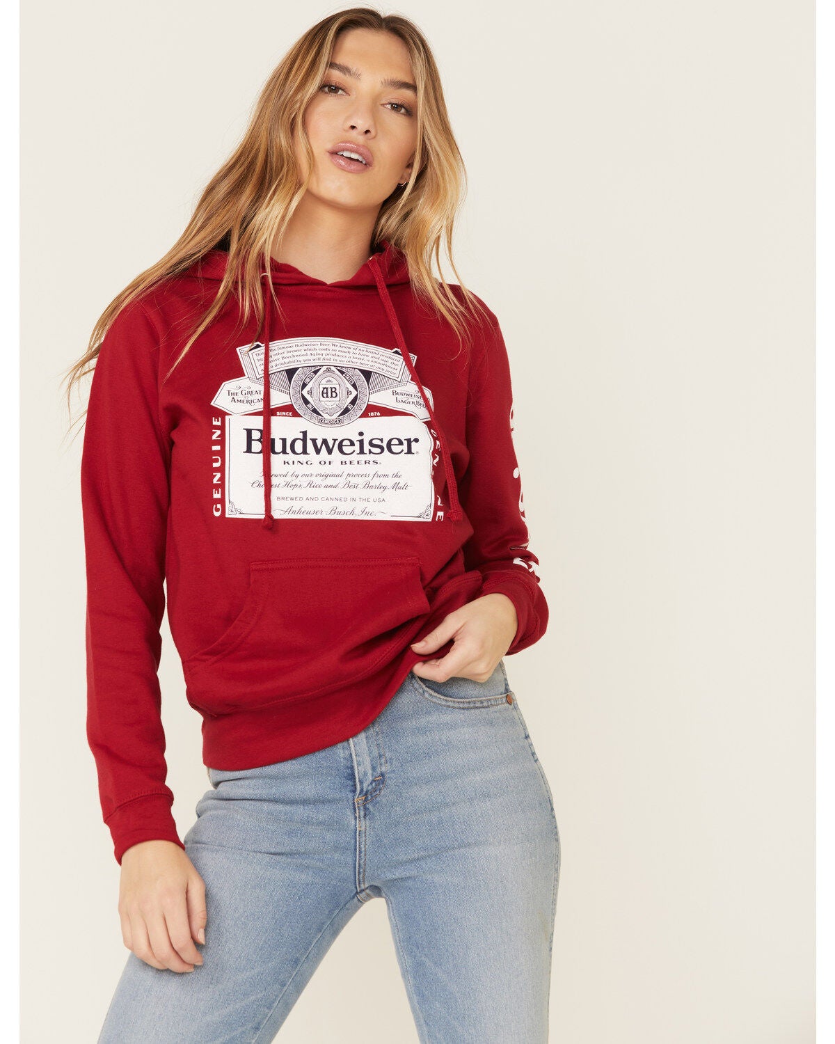 Brew City Beer Gear Women's Budweiser Graphic Hooded Sweatshirt | Boot Barn