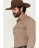 Image #2 - Cody James Men's Tanner Vertical Striped Print Long Sleeve Snap Western Shirt, Tan, hi-res