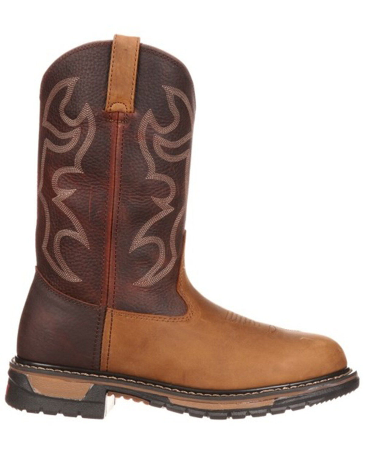 Image #2 - Rocky Men's Branson Roper 11" Western Boots, Brown, hi-res