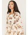 Image #2 - Wrangler Retro Women's Horses Conversational Print Long Sleeve Smocked Mini Dress, Cream, hi-res