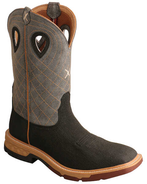 Twisted X Men's Brown CellStretch Western Boots - Broad Square Toe, Brown, hi-res