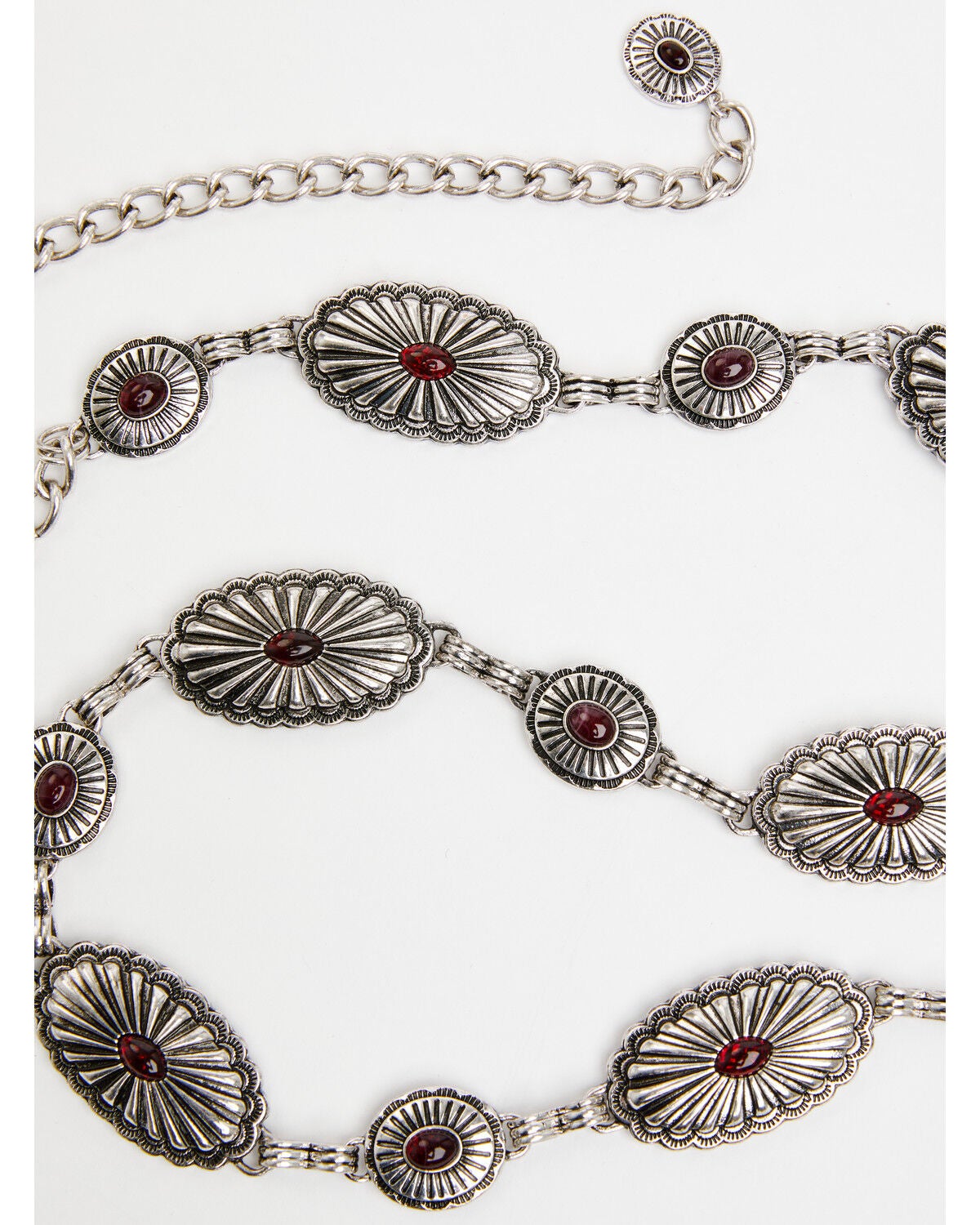Image #2 - Shyanne Women's Sunburst Concho Chain Belt, Silver, hi-res