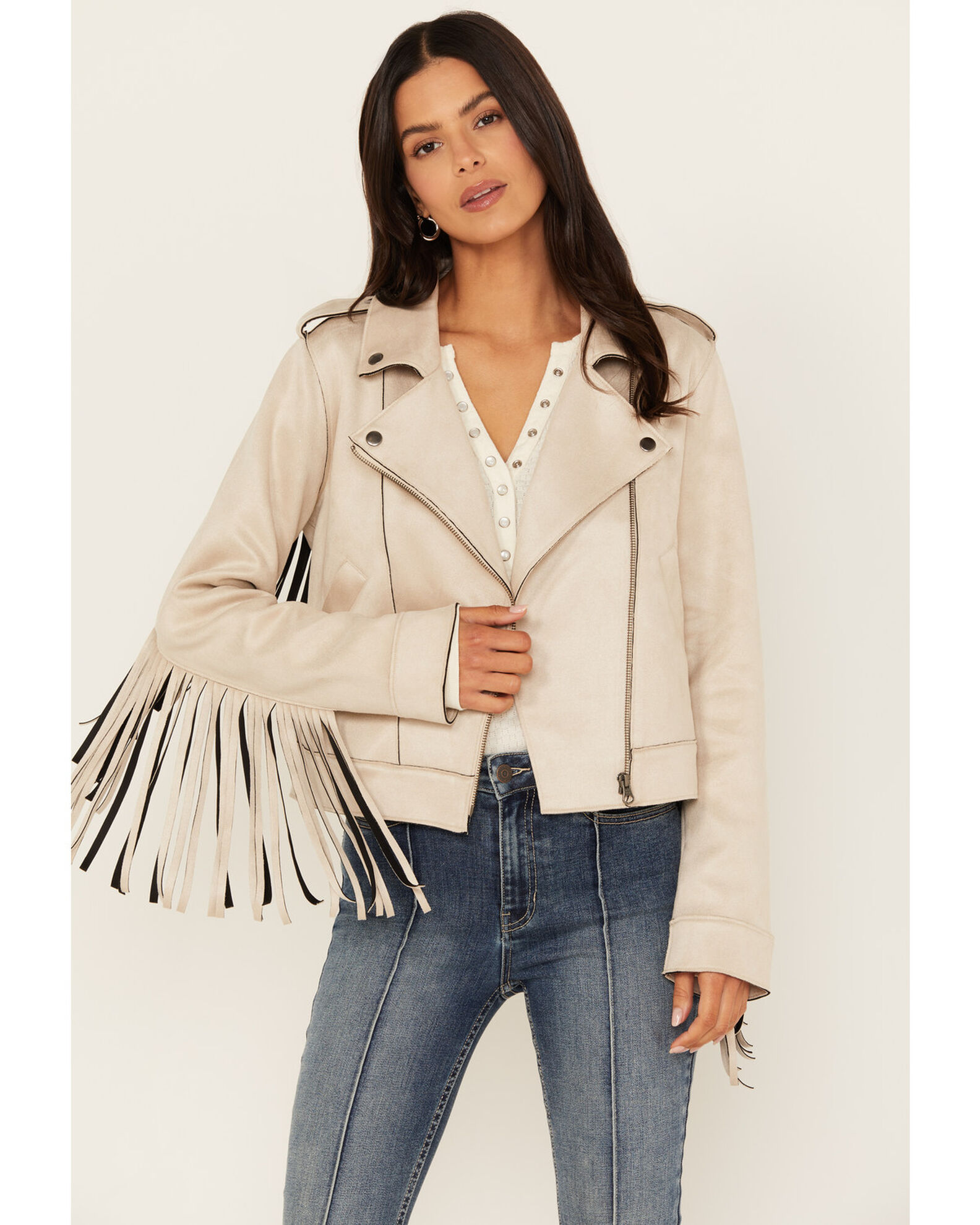 Ivory moto jacket shop