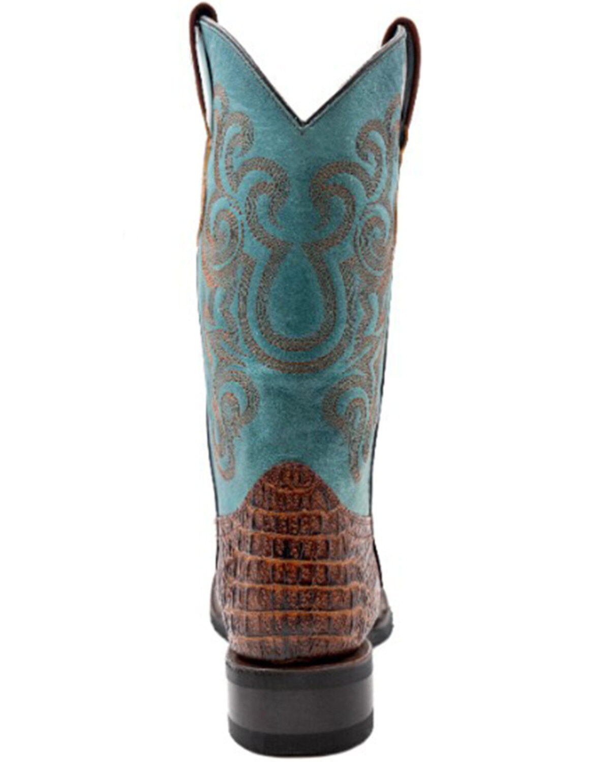 Image #5 - Ferrini Men's Caiman Print Performance Western Boots - Broad Square Toe, Rust Copper, hi-res