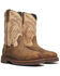 Image #1 - Thorogood Men's 11" USA MAXWear Wyatt Waterproof Pull-On Work Boots - Nano Toe, Brown, hi-res