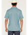Image #4 - Ariat Men's All Over Print Classic Fit Short Sleeve Button-Down Polo Shirt, Teal, hi-res