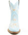 Dingo Women's Primrose Embroidered Leather Western Fashion Booties - Snip Toe , Blue, hi-res