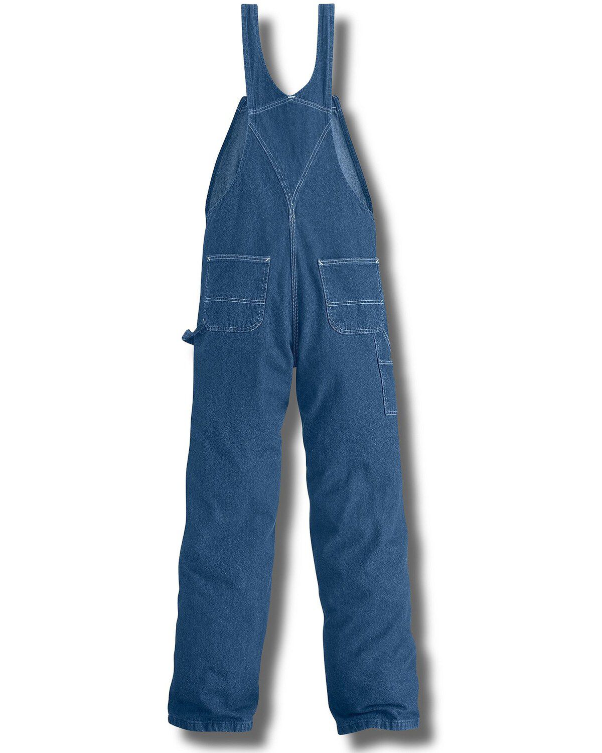 Image #6 - Carhartt Bib Washed Denim Work Overalls, , hi-res