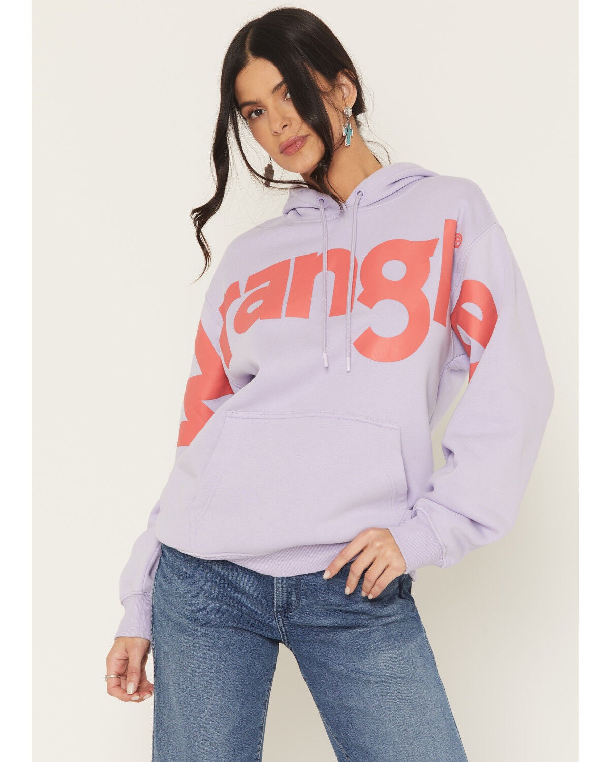 Image #1 - Wrangler Retro Women's Logo Hoodie, Purple, hi-res