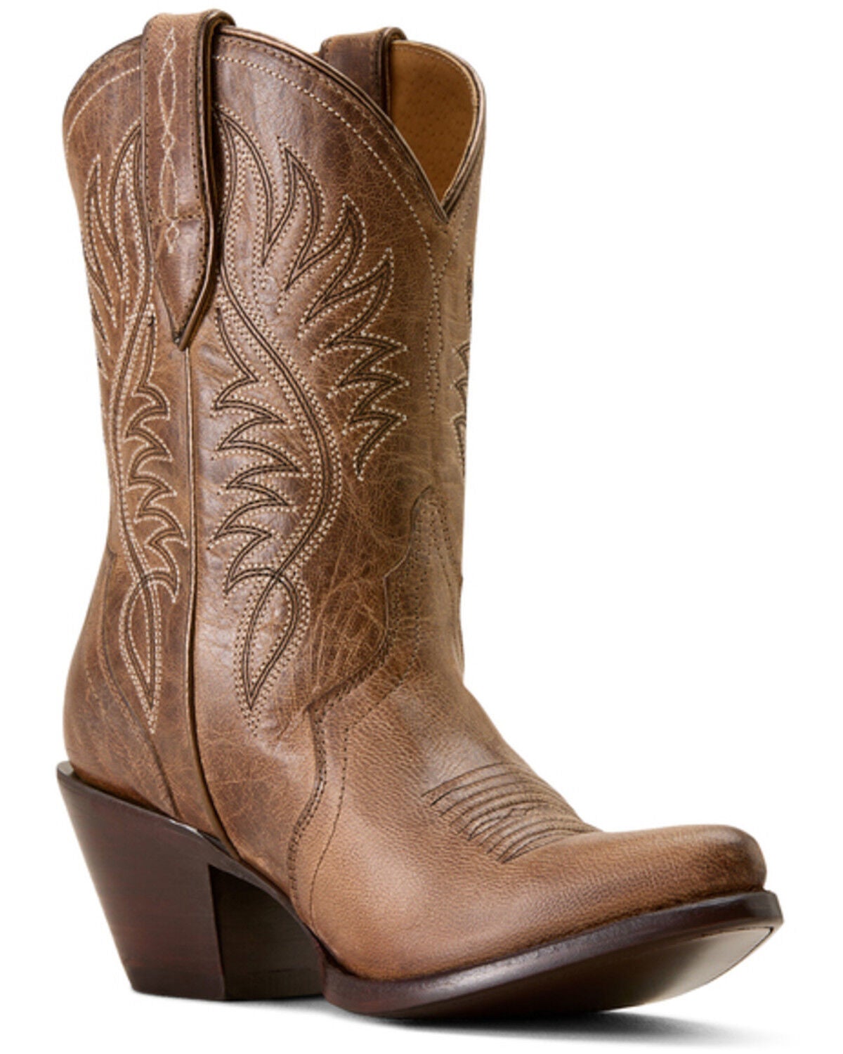 Image #1 - Ariat Women's Julietta Western Booties - Round Toe, Brown, hi-res