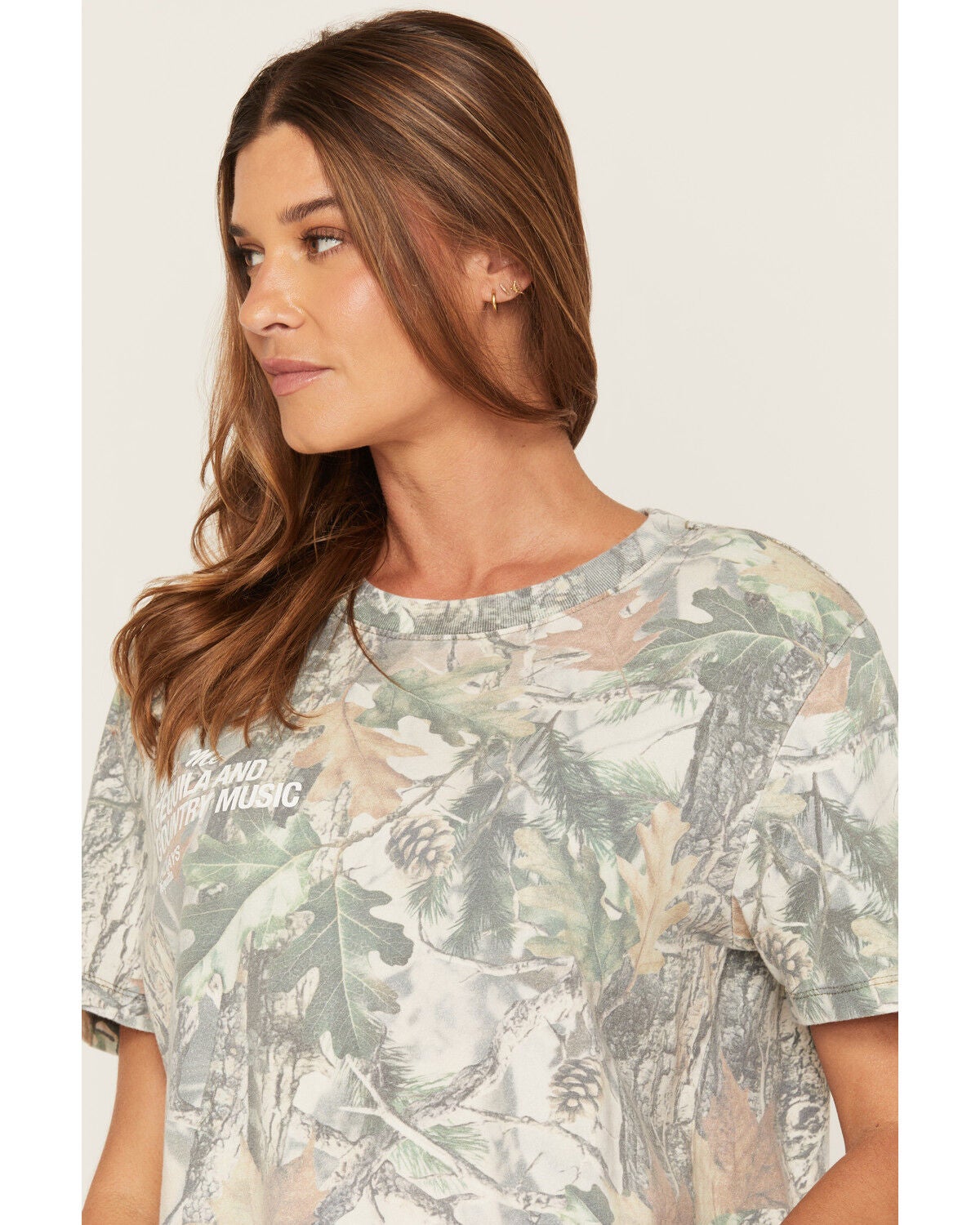 Image #2 - Los Sundays Women's Camo Tequila Short Sleeve Graphic Tee, Green, hi-res