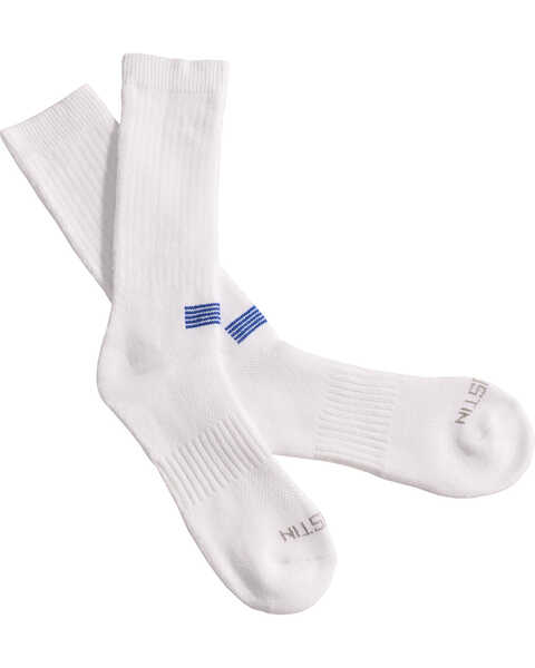 Image #1 - Justin Boots Men's JUSTDRY Socks, White, hi-res
