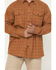 Image #3 - Hawx Men's Grid Plaid Print Long Sleeve Button-Down Flannel Shirt, Rust Copper, hi-res