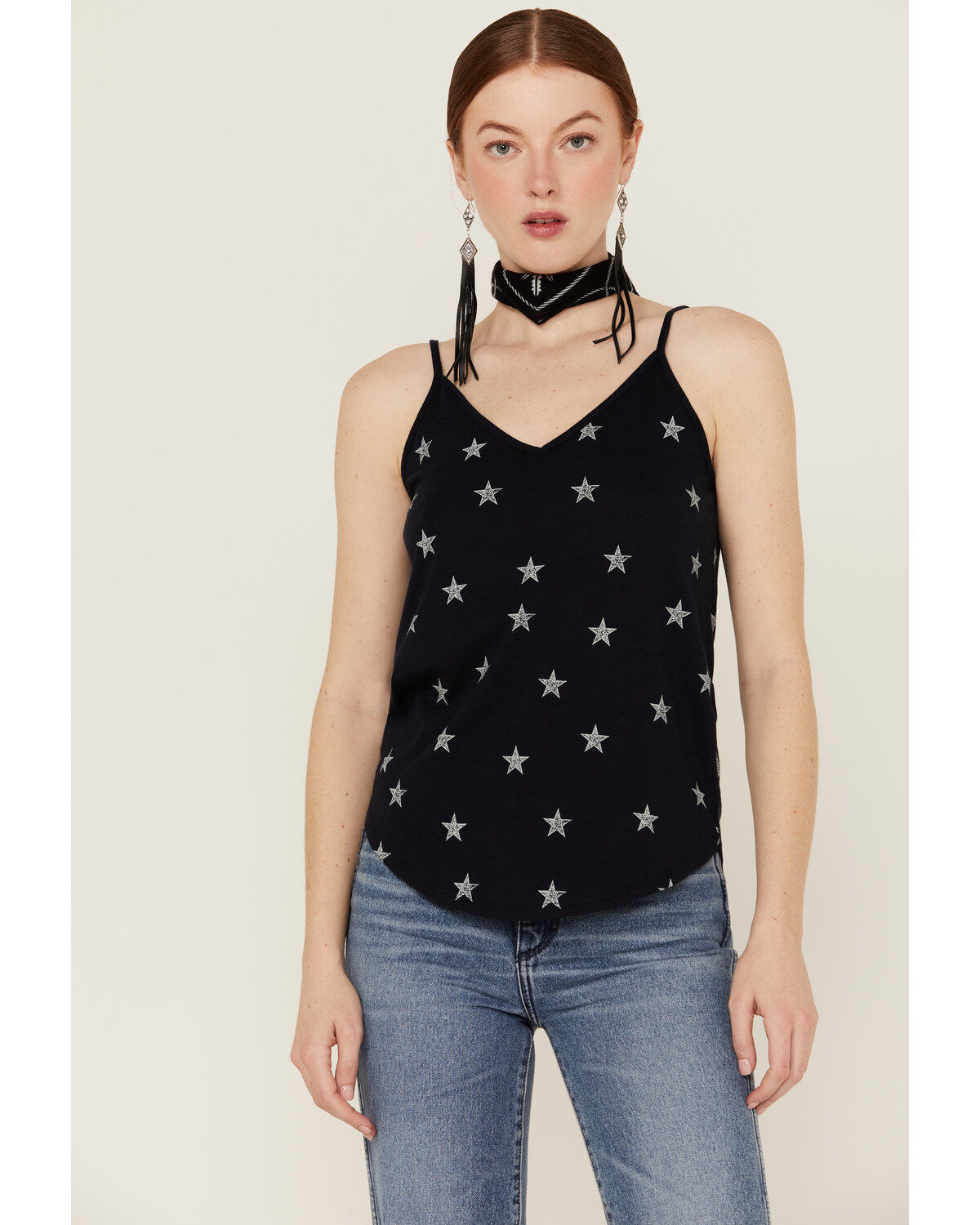 Image #1 - Shyanne Women's Star Print Cami, Navy, hi-res