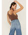 Beyond The Radar Women's Sweater Knit Tank Top, Brown, hi-res