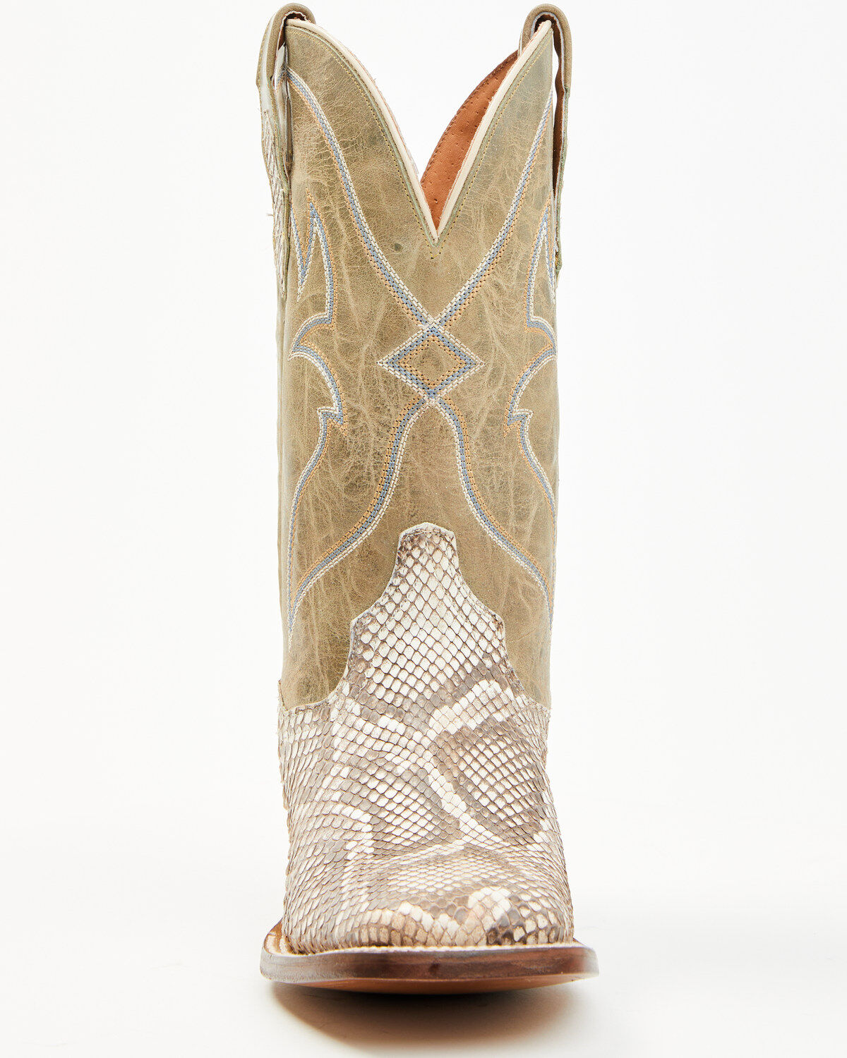 Image #4 - Dan Post Women's Boot Barn Exclusive Exotic Python Western Boots - Broad Square Toe, Natural, hi-res