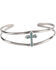 Image #1 - Silver Legends Women's Sterling Silver & Turquoise Cross Bracelet, Turquoise, hi-res