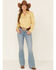 Image #2 - Ariat Women's Mustard Geo Print Kirby Stretch Long Sleeve Western Core Shirt , , hi-res
