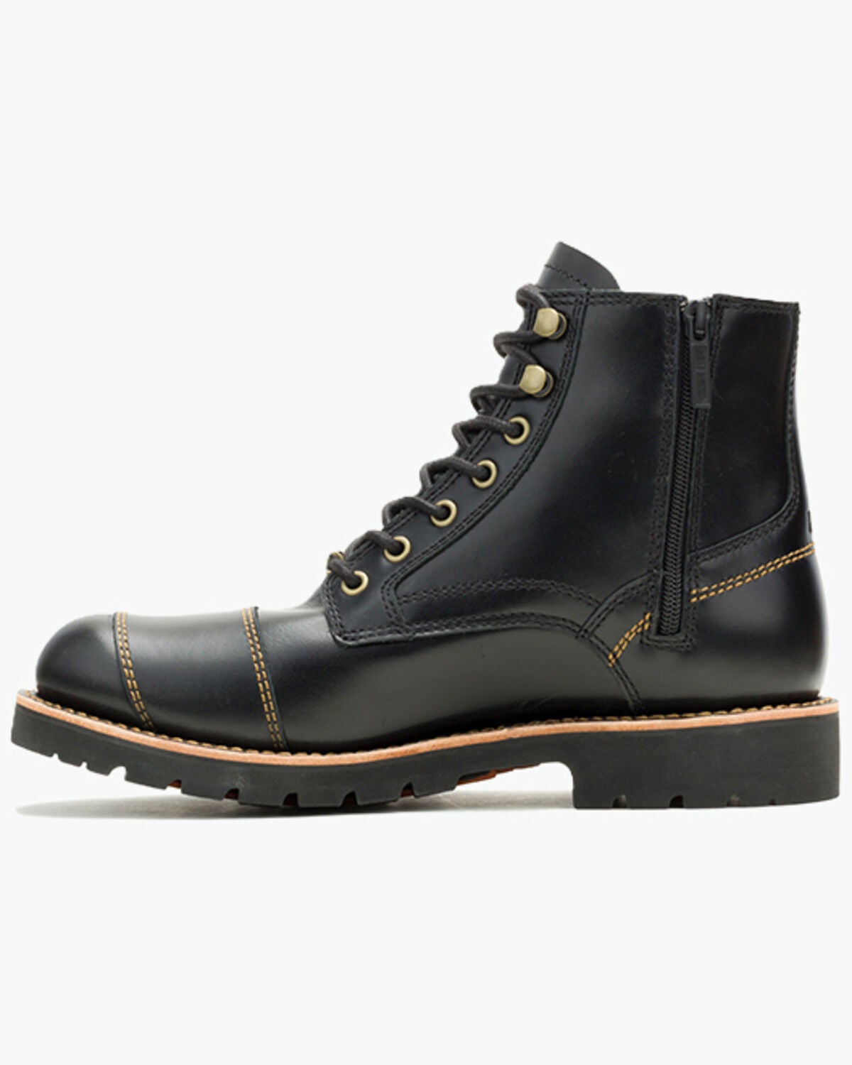 Image #3 - Harley Davidson Men's Liberty Lace-Up Motorcycle Boots - Round Toe, Black, hi-res