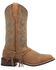 Laredo Women's Tan Turquoise Stitching Western Boots - Square Toe, Brown, hi-res